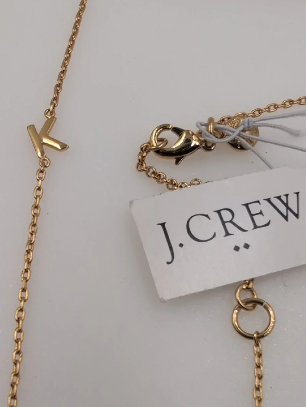 J. Crew Gold Initial 'K' Necklace Bb24